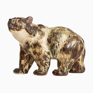 Orso nr. 20155 in ceramica di Knud Kyhn per Royal Copenhagen, Danimarca, anni '50