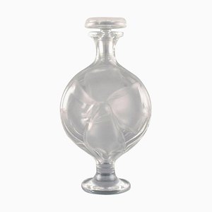 Flacone Lalique in vetro trasparente e smerigliato, anni '80