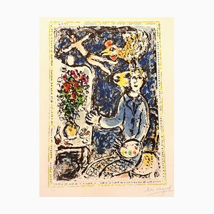 Marc Chagall, The Blue Workshop, 1983, Litografía