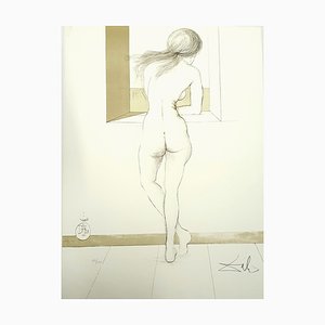 Litografia di Salvador Dali, Nude at the Window, 1970