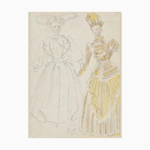 Eugène Berman, Theatrical Costume, 20th Century, Original Drawing