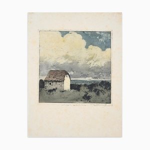 Luigi Kasimir, Cottage in the Countryside, 20th Century, Original Etching