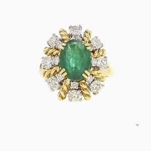 Emerald Diamond Ring, 1990s