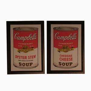 Andy Warhol für Bluegrass, Campbells Oyster Stew & Cheddar Cheese, 2er Set, 1989, Lithographie