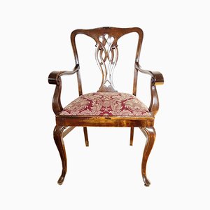 Antique English Mahogany Chippendale Style Armchair