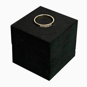 Alliance Ring in 14 Karat Gold Decorated with 5 Small Diamonds