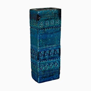 Vase de Rimini Blue Series par Aldo Londi pour Bitossi, 1960s