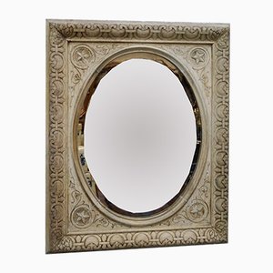 Miroir Antique Sculpté en Chêne Teinté, Ecosse