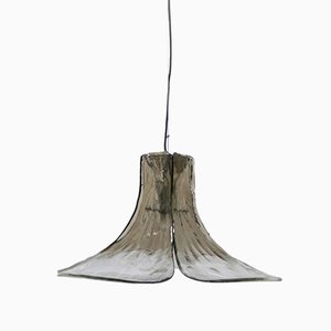 Mid-Century Smoked Glass Gingko Leaf Lamp by J.T. Kalmar for Franken KG