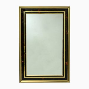 Mid-Century Modern Brass and Celluloid Mirror by Sandro Petti for Metal Art, 1970s