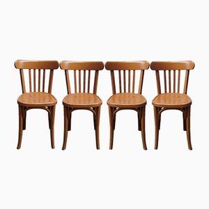 Chaises de Bistrot, 1930s, Set de 4