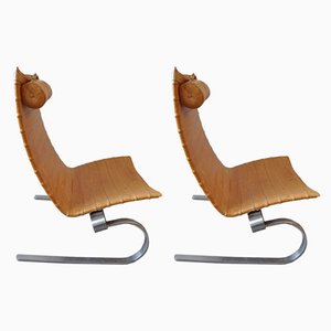 PK20 Lounge Chairs by Poul Kjærholm for Fritz Hansen, 1980s, Set of 2