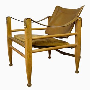 Leather Safari Chair by Børge Mogensen