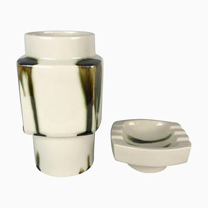 Marion Collection Vase & Ashtray Set from Ditmar Urbach, 1981, Set of 2