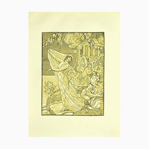Ferdinand Bac , The Dancing Maenad , Lithographie Originale par F. Bac , 1922