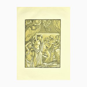 Ferdinand Bac , Women and Amphorae , Original Lithograph by F. Bac , 1922