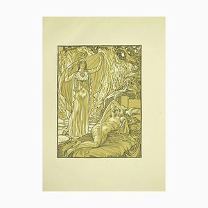 Ferdinand Bac , The Awakening , Original Lithograph by F. Bac , 1922