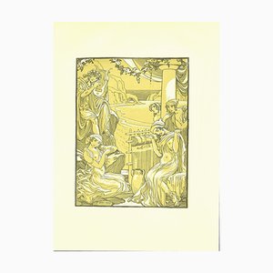 Ferdinand Bac , The Weaving , Original Lithograph by F. Bac , 1922