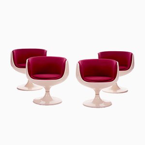 Cognac Lounge Chairs by Eero Aarnio for Asko, 1960s, Set of 4