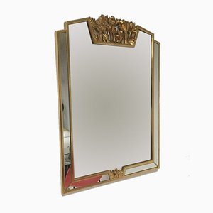 Specchio Hollywood Regency con dettagli floreali di Deknudt