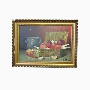 H.M., Apple Still Life, 1922, Oil on Canvas