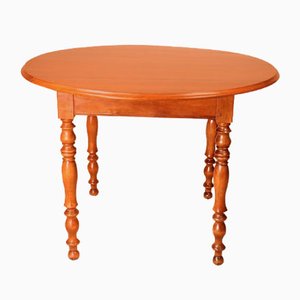 Antiker Ovaler Esstisch aus Nussholz