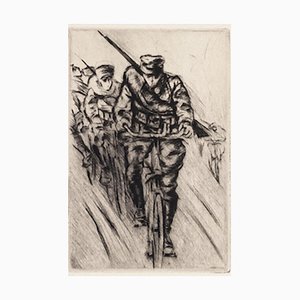 Anselmo Bucci, Militaire, Gravure à l'Eau-Forte, 1917