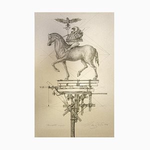 Leo Guida, Cheval, Gravure à l'Eau-Forte, 1976