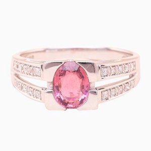 Bague Tourmaline Rose, 1990s