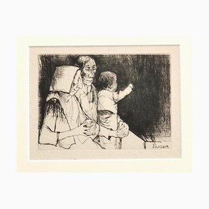 Jean Jansem, Family, Etching, 20th Century