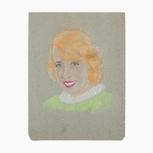 Manfredo Borsi, Porträt, Pastell, 20. Jahrhundert