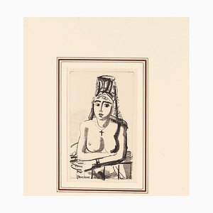 Maurice Barraud, Orientalischer Akt, Lithographie, 1929