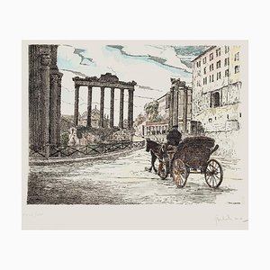 Giuseppe Malandrino, Roman Landscape, Etching, 1960s