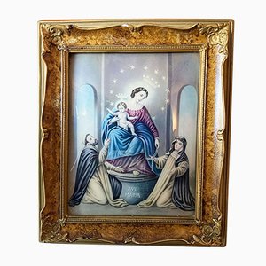 Vintage Wood Frame With Religious Painting, 1940