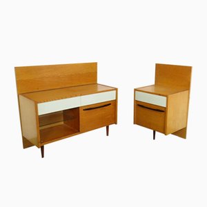 Dressing Table & Nightstand Set from UP Závody, 1960s, Set of 2