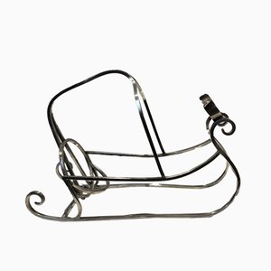 Silver Plad Sleigh Bottle Holder, France, 1930s