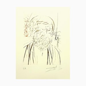 Salvador Dali, Hippocrates, grabado, 1970