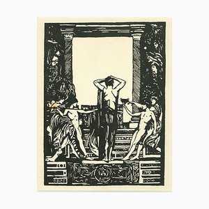 Giulio Aristide Sartorio, Figure, Woodcut, Early 20th Century