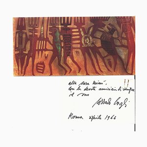 Corrado Cagli, Einladungskarte für die Cagli's Solo-Exhibition, the Modern Design, 1964