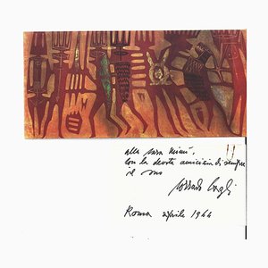 Corrado Cagli, invitation Card for the Cagli"s Solo-Exhibition, the Modern Design, 1964