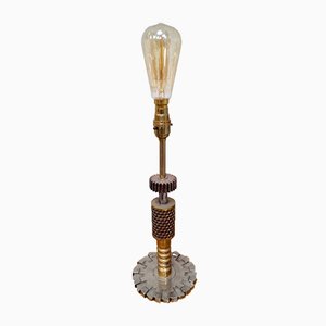 Lámpara colgante antigua con forma de caramelo de latón