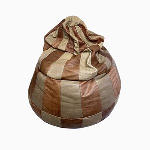 Poltrona a sacco in pelle di de Sede, anni '70