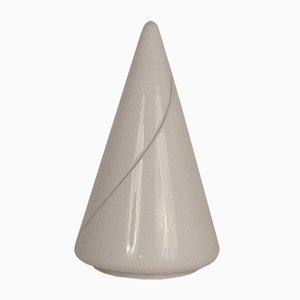 Lámpara de mesa Mid-Century en forma de cono de cristal de Murano, años 60