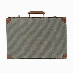Karierter Koffer aus Grünem Holz, Italien, 1950er