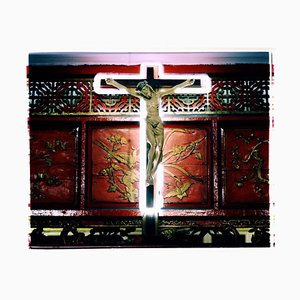 Neon Cross, Ho Chi Minh City - Religious Kitsch Contemporary Color Photography 2016