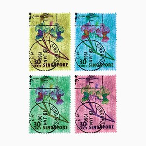 Natasha Heidler & Richard Heeps, Singapore Stamp Collection, Pop Art Color Print, 2018