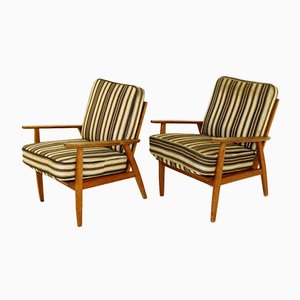 Swedish Oak Armchairs, 1950s, Set of 2