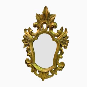 Espejo de madera dorada dorada, siglo XIX
