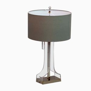 Italian Acrylic Glass Table Lamp, 1970s