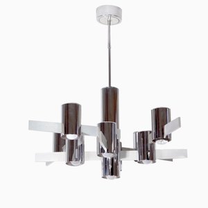 Aluminium Ceiling Light by Gaetano Sciolari